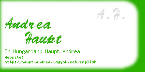 andrea haupt business card